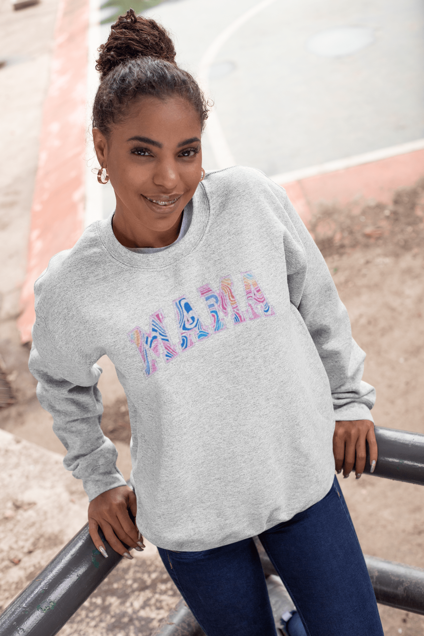 Mama Embroidered Sweatshirt - Rae'Mar