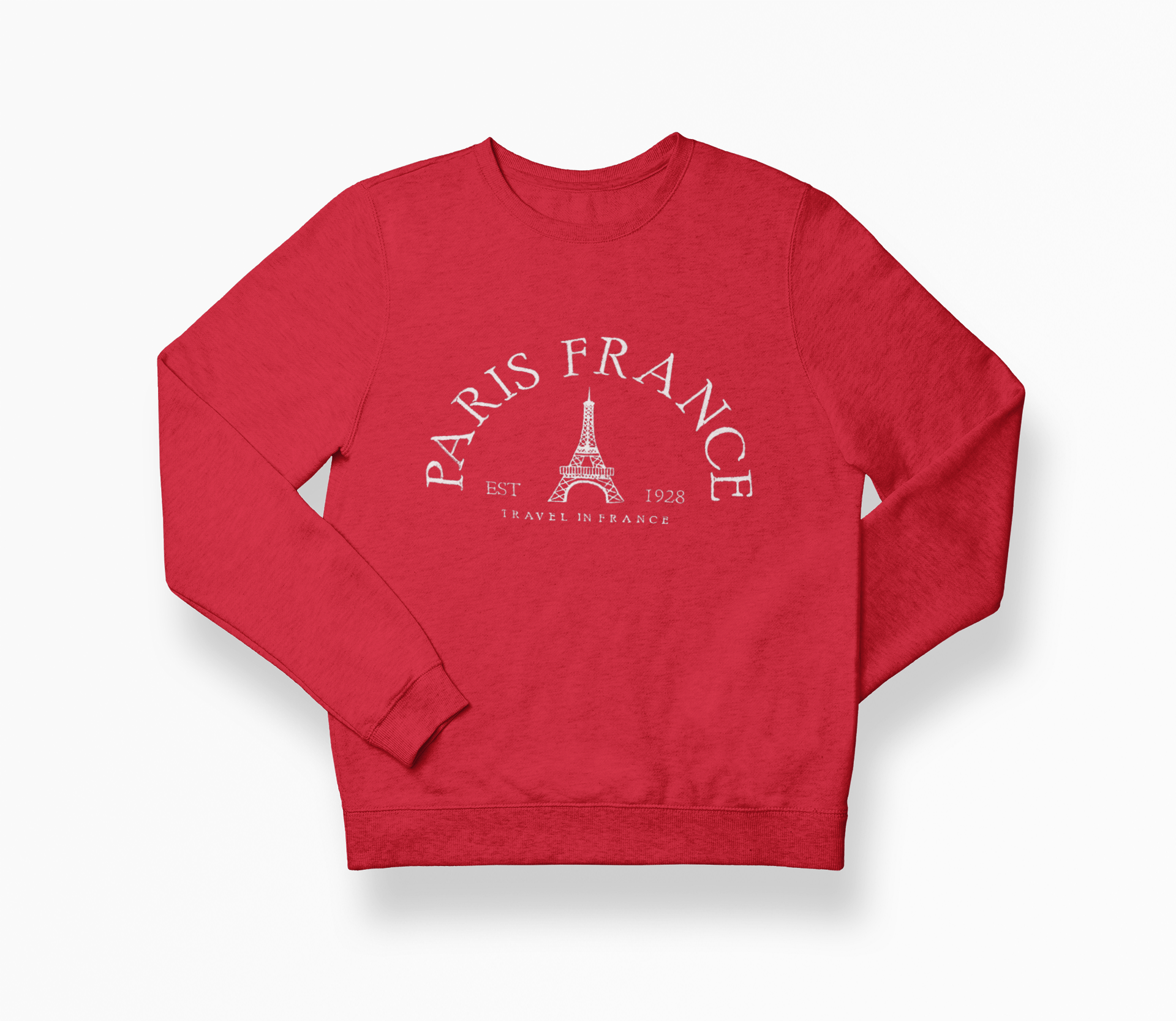 Paris France Embroidered Sweatshirt - Rae'Mar