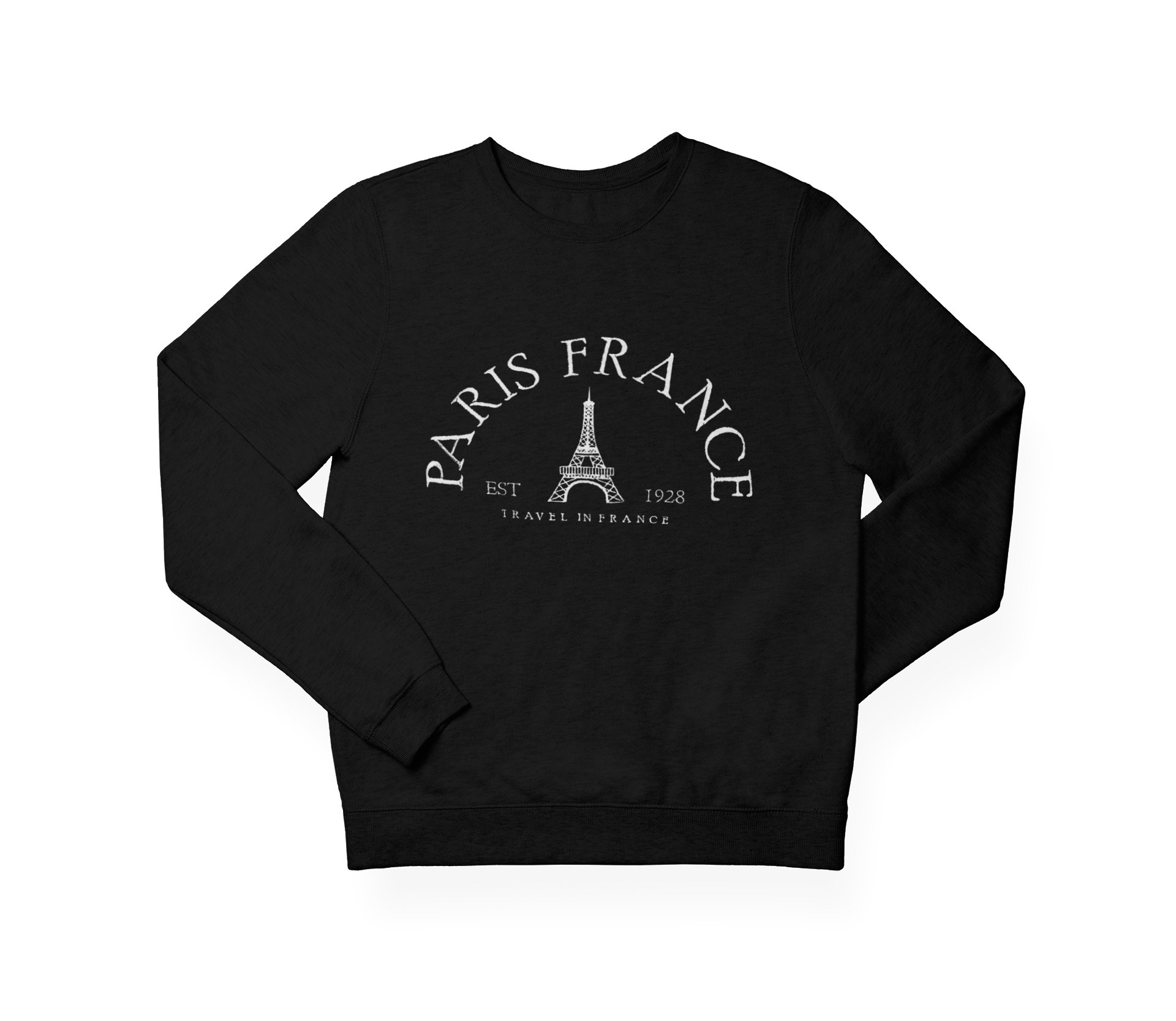 Paris France Embroidered Sweatshirt - Rae'Mar